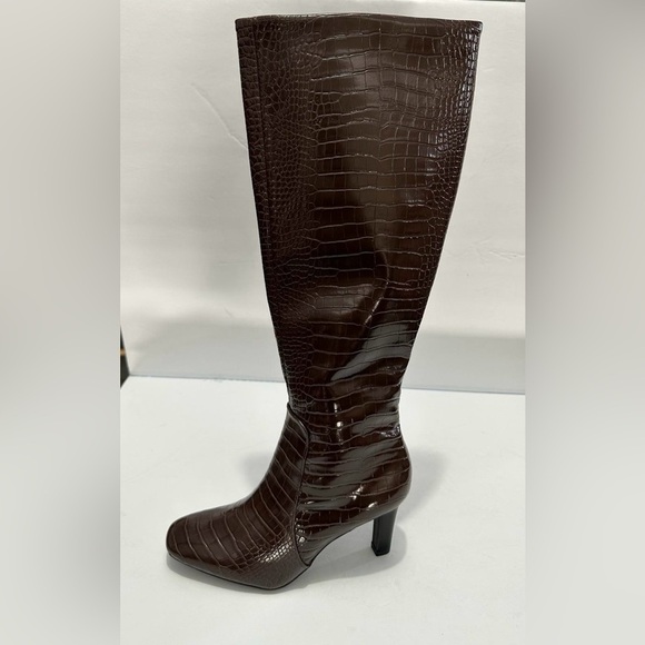 Alfani Womens DEIDRA Brown Tall Knee-High Boots Heels 5.5 Medium - Picture 6 of 6